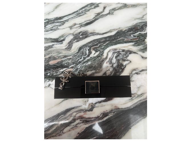 Trendy CC Pochette Chanel con nastro a cassetta in lucite nera Nero - vista 6