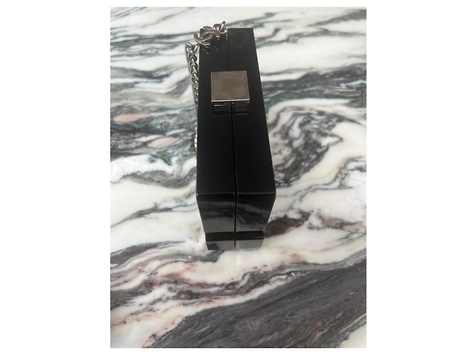 Trendy CC Pochette Chanel con nastro a cassetta in lucite nera Nero - vista 8