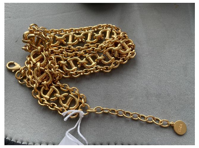 Collana Girocollo Dior CD Navy Dorata D'oro - vista 2