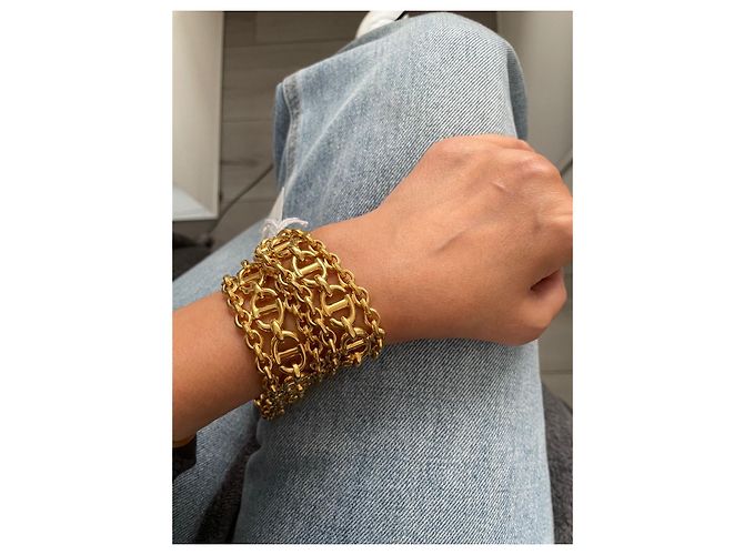 Collana Girocollo Dior CD Navy Dorata D'oro - vista 4
