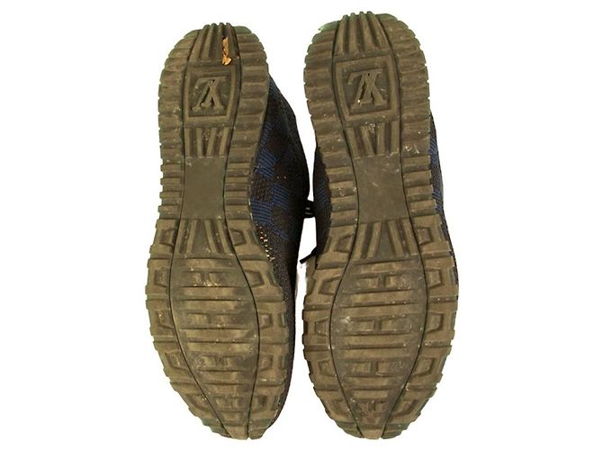 Scarpe stringate con suola in gomma da uomo Louis Vuitton Damier nere e blu 7.5UK - vista 2