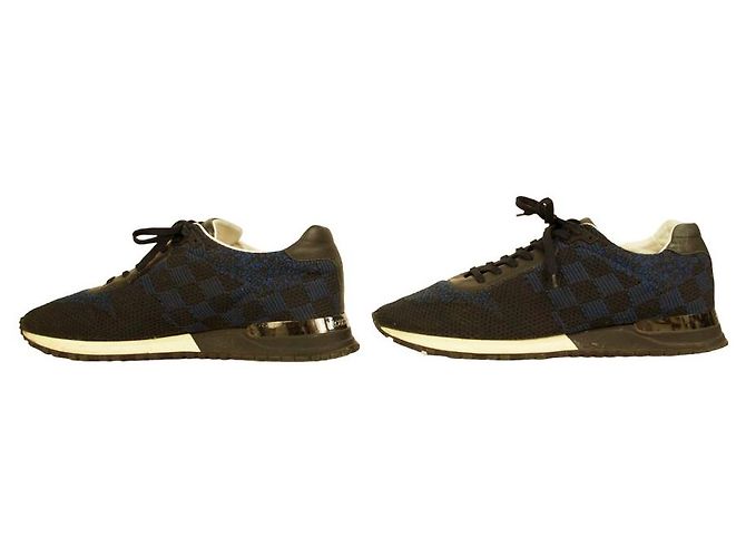Scarpe stringate con suola in gomma da uomo Louis Vuitton Damier nere e blu 7.5UK - vista 3