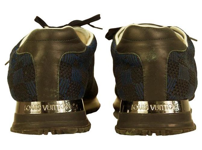 Scarpe stringate con suola in gomma da uomo Louis Vuitton Damier nere e blu 7.5UK - vista 5
