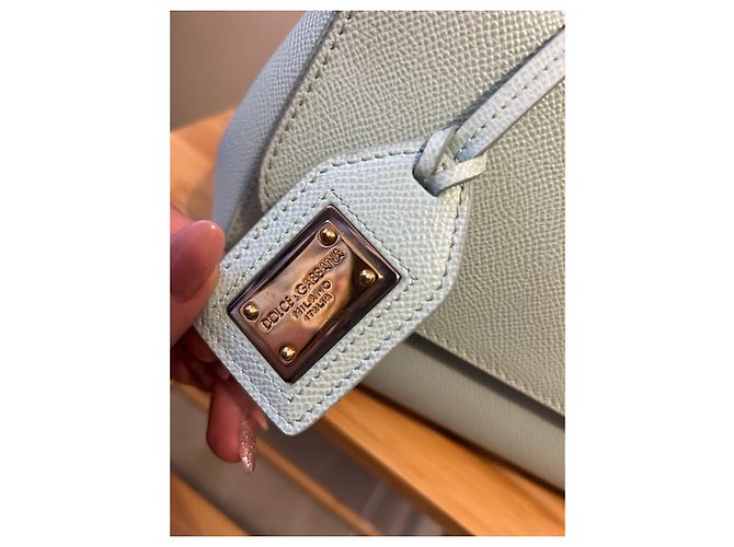 Borsa a mano Sicily Dolce & Gabbana blu in pelle - vista 4
