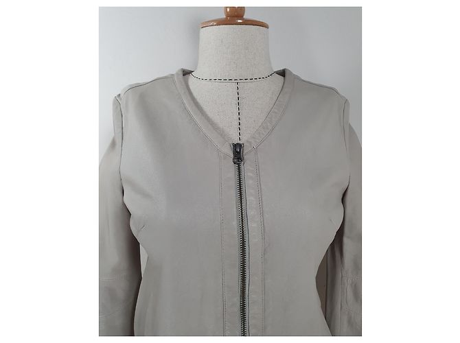 Day Birger & Mikkelsen Lederjacke Beige - Ansicht 2