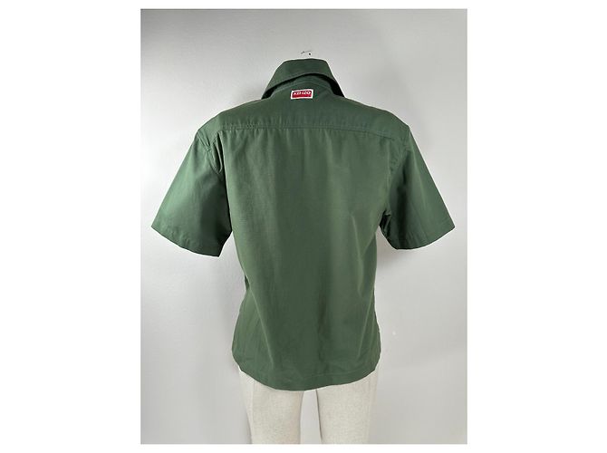 Kenzo Top Blazer Estilo Kimono Verde de Algodón - vista 4