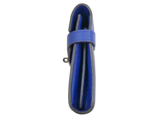 Hermès Portafoglio classico Hermes Kelly Blu - vista 4