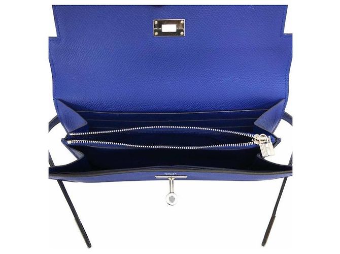Hermès Portafoglio classico Hermes Kelly Blu - vista 8