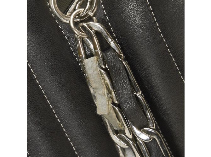 Chanel Borsa tote trapuntata verticale Mademoiselle Nero - vista 6