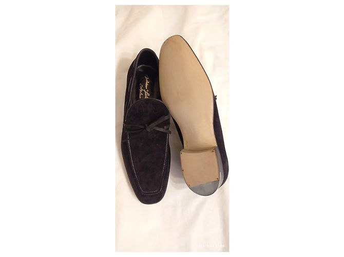 Silvano Lattanzi Pantofola suede nero - vista 5
