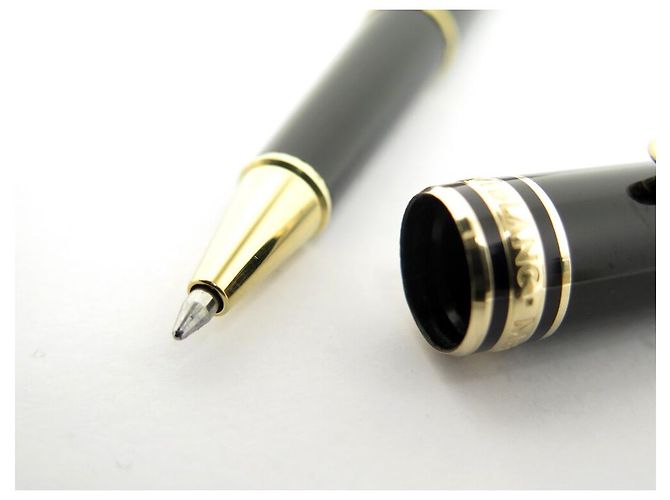 MONTBLANC PENNA A SFERA MEISTERSTUCK CLASSIC MB132457 PENNA ROLLER DORE Nero - vista 2