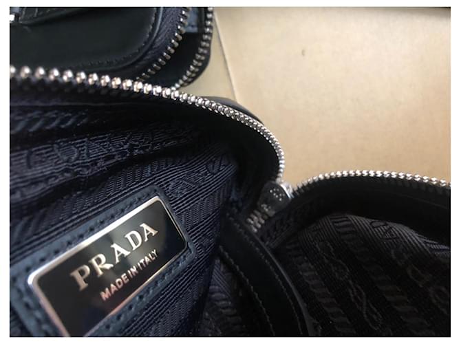 Borsa a tracolla Prada in pelle nera Nero - vista 7