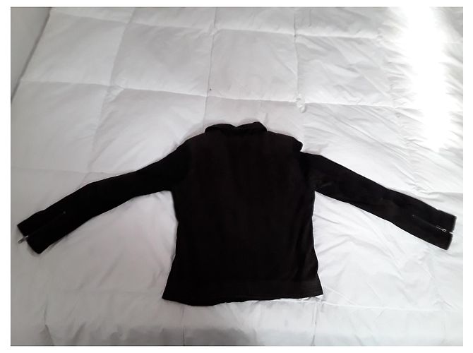 Ba&Sh Perfecto Biker Jacket Chocolate Suede - view 11