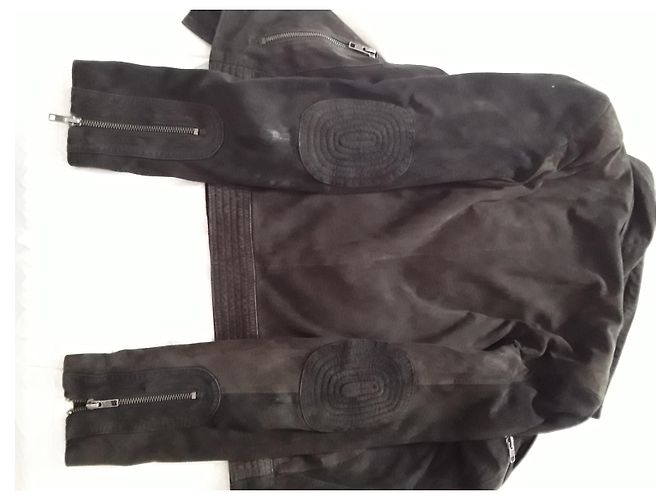 Ba&Sh Perfecto Biker Jacket Chocolate Suede - view 7