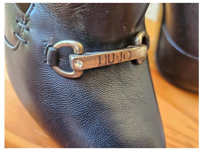 Mocassini Liu.Jo in pelle nera con cristallo Swarovski Nero - vista 2