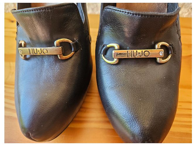 Mocassini Liu.Jo in pelle nera con cristallo Swarovski Nero - vista 7