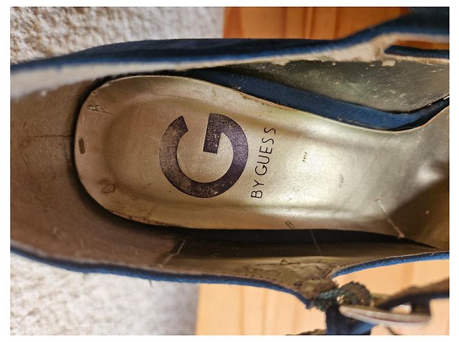 Décolleté Guess Blu Turchese in Pelle 38 - vista 4
