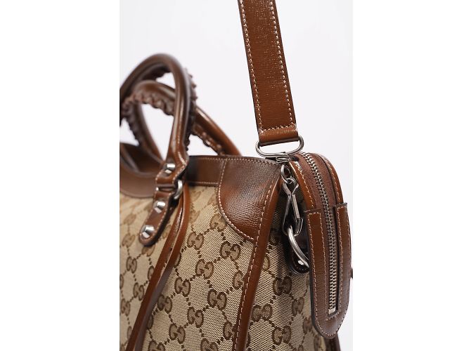 Borsa Gucci X Balenciaga Hacker Project GG Neo Classic Marrone Media - vista 16