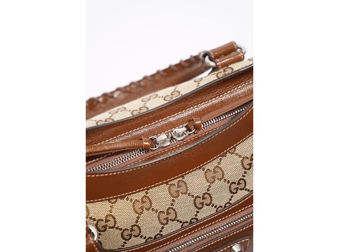 Borsa Gucci X Balenciaga Hacker Project GG Neo Classic Marrone Media - vista 18