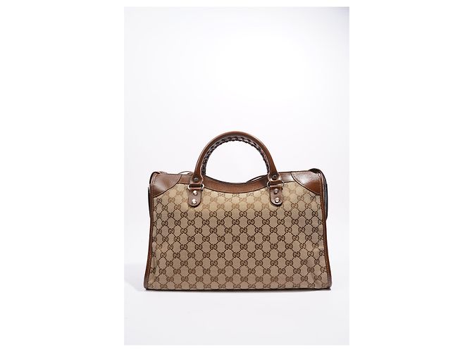 Borsa Gucci X Balenciaga Hacker Project GG Neo Classic Marrone Media - vista 5