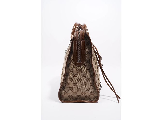 Borsa Gucci X Balenciaga Hacker Project GG Neo Classic Marrone Media - vista 6