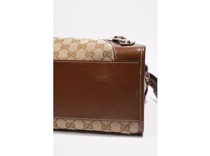 Borsa Gucci X Balenciaga Hacker Project GG Neo Classic Marrone Media - vista 8