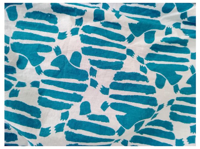 Autre Marque Vestido de algodón turquesa con estampado de tortuga - vista 4