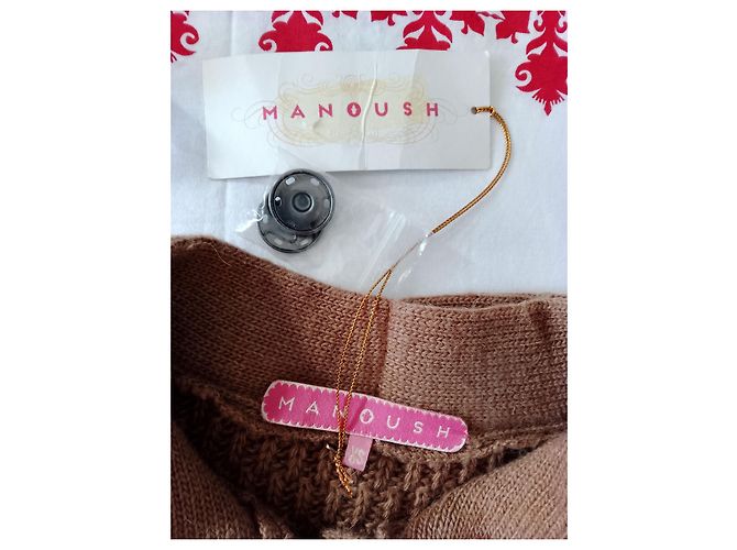 Autre Marque Capa Poncho Manoush Camello Caramelo - vista 2