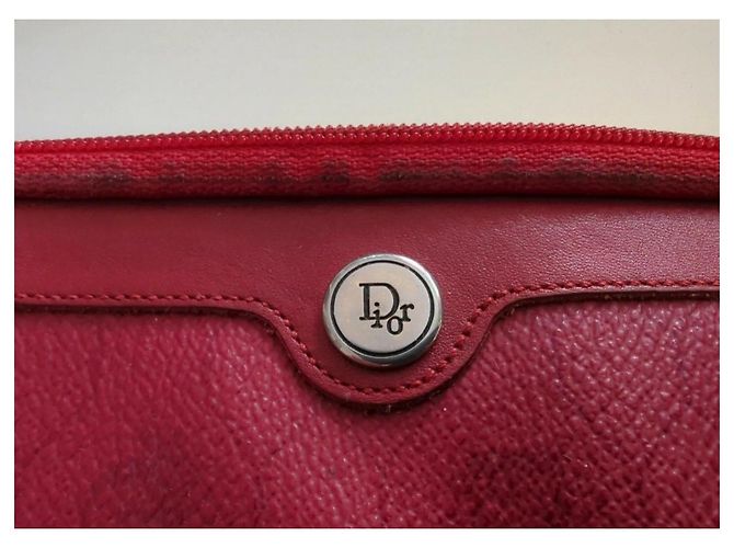 Abeille Clutch Dior Honeycomb em couro vermelha Vermelho - vista 2