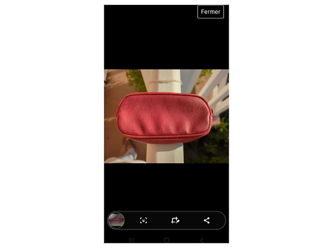 Abeille Clutch Dior Honeycomb em couro vermelha Vermelho - vista 6