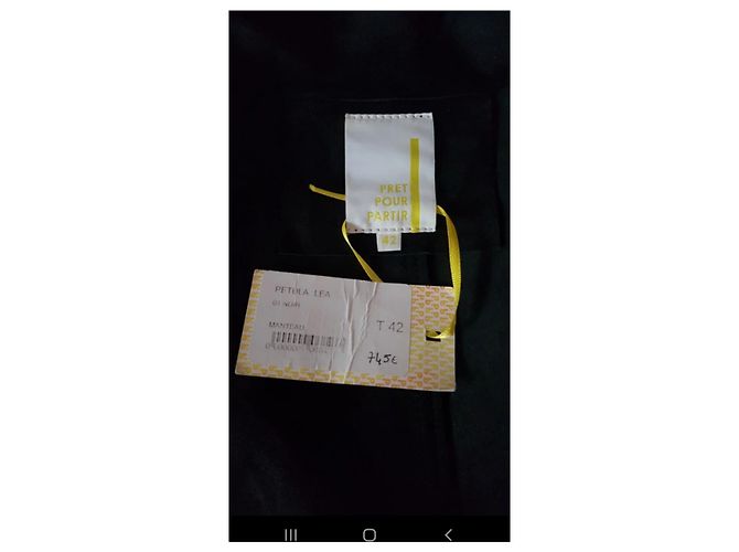 Autre Marque Lammfell Trenchcoat Schwarz - Ansicht 3