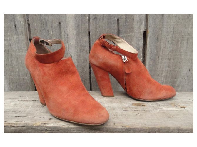 botas bajas Chloé p 38,5 Naranja - vista 2