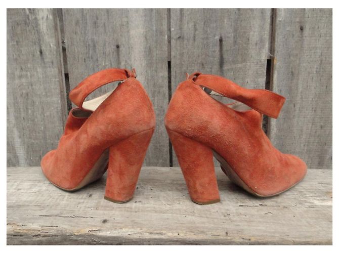 botas bajas Chloé p 38,5 Naranja - vista 4
