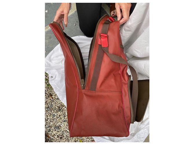 Louis Vuitton America's Cup Mallette en Toile Enduite Rouge - vue 4