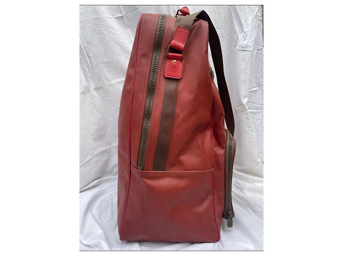 Louis Vuitton America's Cup Mallette en Toile Enduite Rouge - vue 6