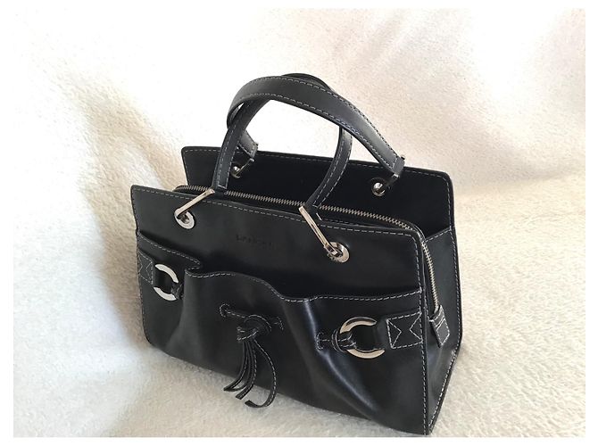 Borsa a mano Lancel in pelle nera Nero - vista 5