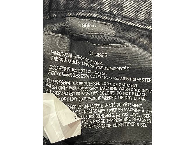 Jeans ALEXANDER WANG T.US 25 Cotone Nero - vista 5