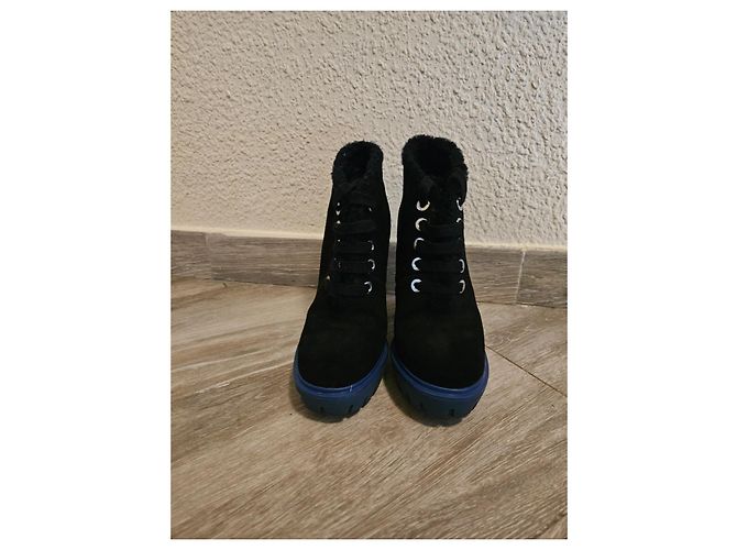 Kenzo Stivaletti neri con suola fluo Nero Blu chiaro - vista 5