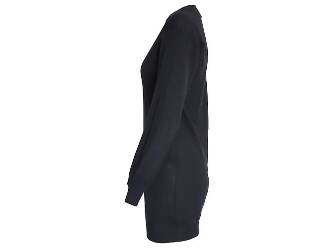 Stella Mc Cartney Jersey con cuello de pico Stella McCartney en seda de cachemira negra Negro - vista 2