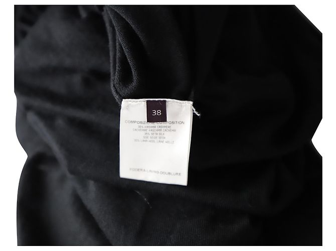Stella Mc Cartney Jersey con cuello de pico Stella McCartney en seda de cachemira negra Negro - vista 5