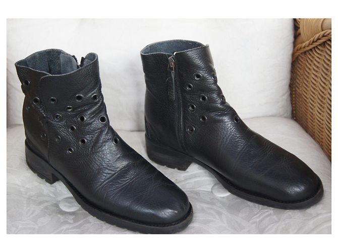 Stivaletti in pelle Maison Martin Margiela neri - vista 3