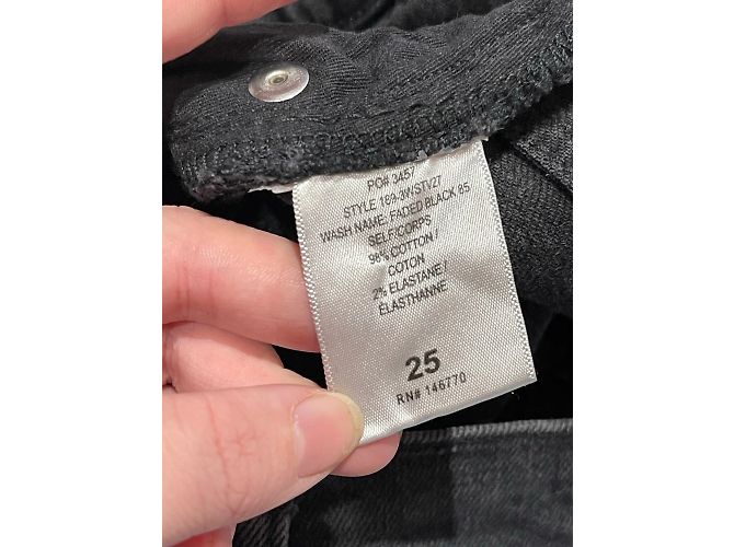 Jeans RE/DONE T.US 25 Cotone Nero - vista 5