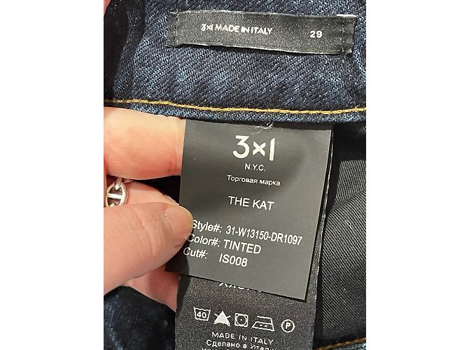 Autre Marque Jeans 3X1 T.US 29 Cotone Blu - vista 5