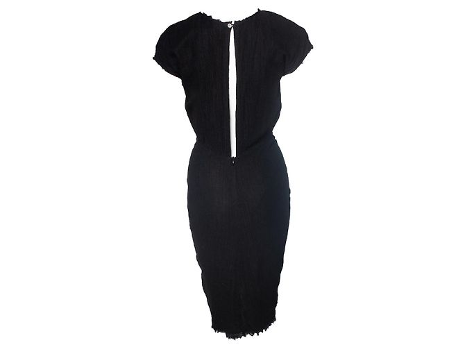 Masscob, Schwarzes Leinenkleid - Ansicht 2