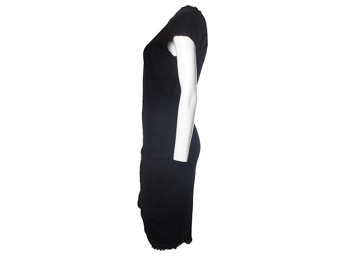 Masscob, Schwarzes Leinenkleid - Ansicht 4