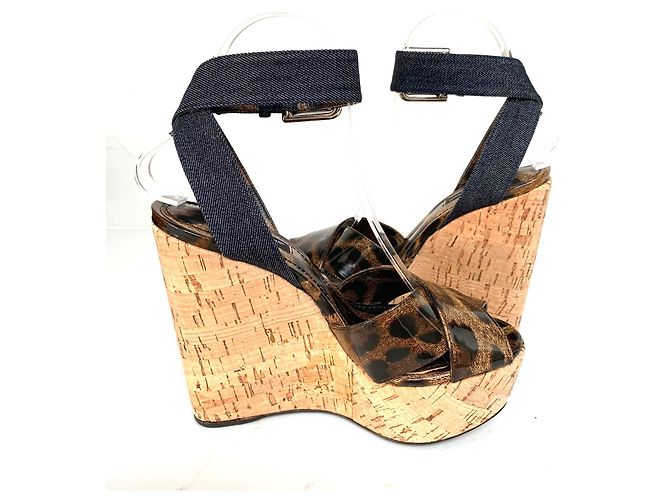 Dolce & Gabbana Keilabsatz Mules Leopardenmuster und Blauem Denim Leopardenprint - Ansicht 11