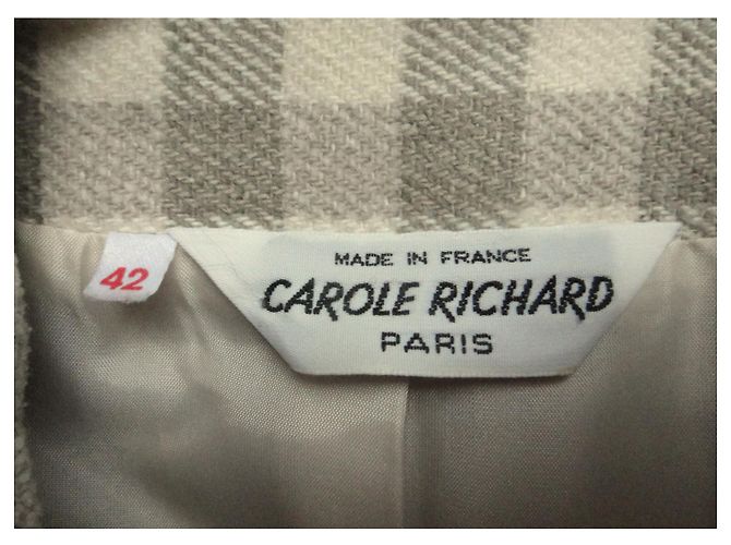 Autre Marque Chaqueta vintage 80Carole Richard t 40 Beige - vista 2
