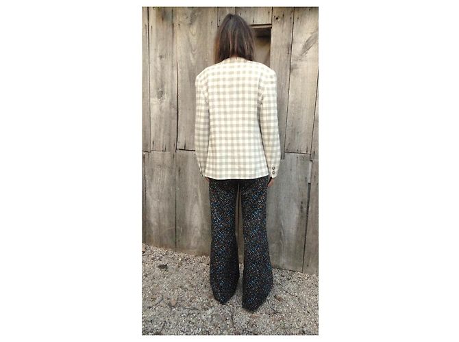 Autre Marque Chaqueta vintage 80Carole Richard t 40 Beige - vista 7