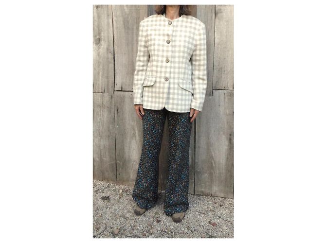 Autre Marque Chaqueta vintage 80Carole Richard t 40 Beige - vista 8