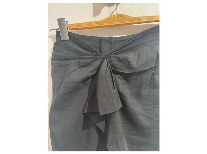 Faldas ISABEL MARANT T.International XS Lino Negro - vista 2